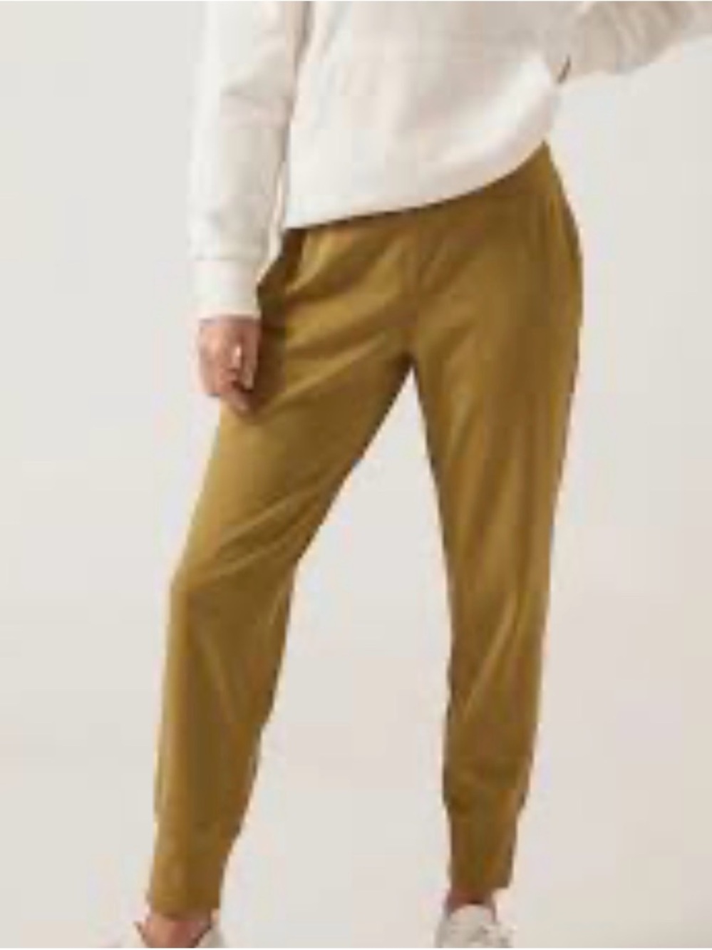 Athleta Venice high rise Olive-Gold Tapered Track Pants